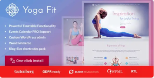 Yoga Fit Sports and Fitness Theme